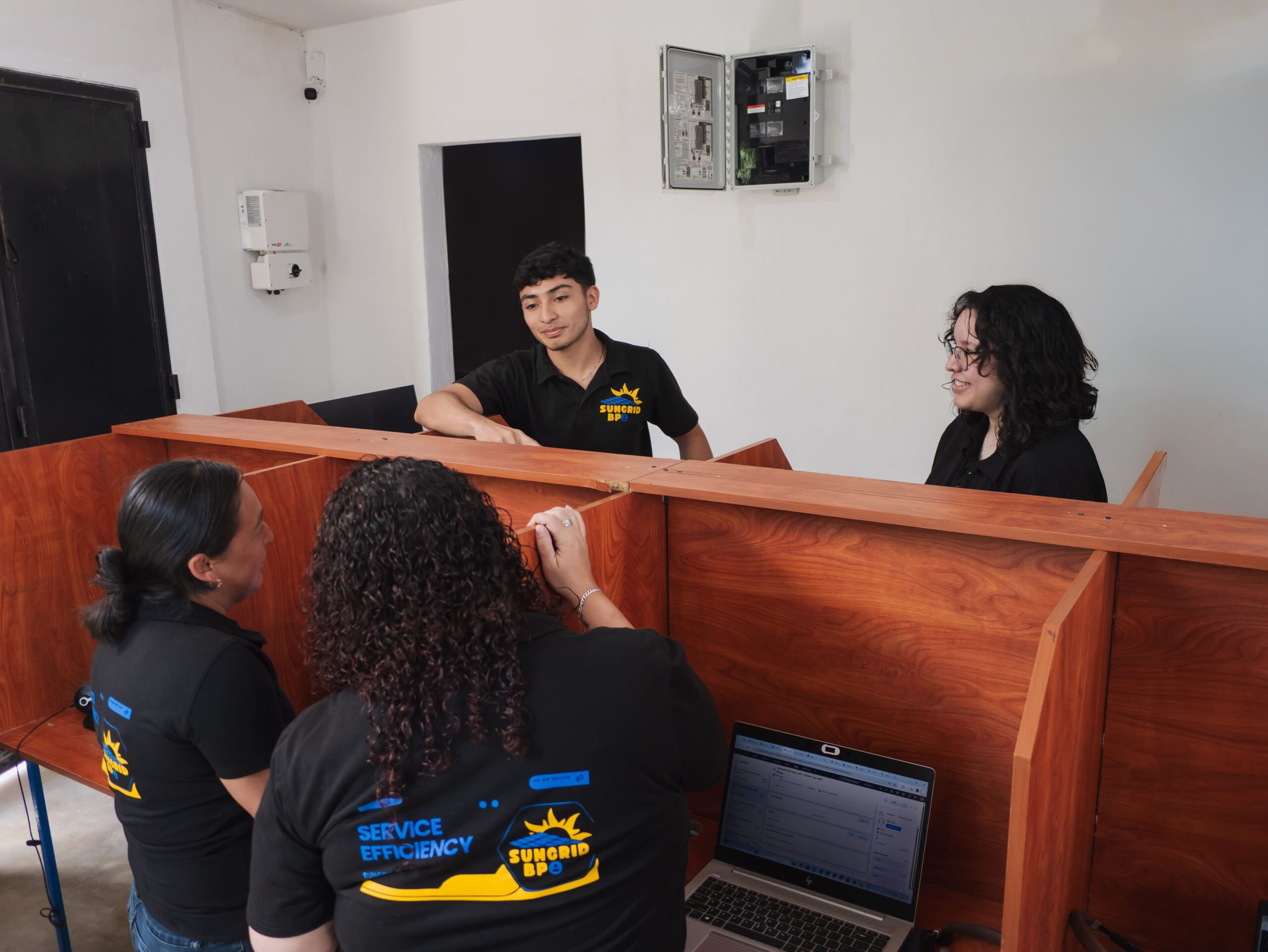 Team Member discussing about work